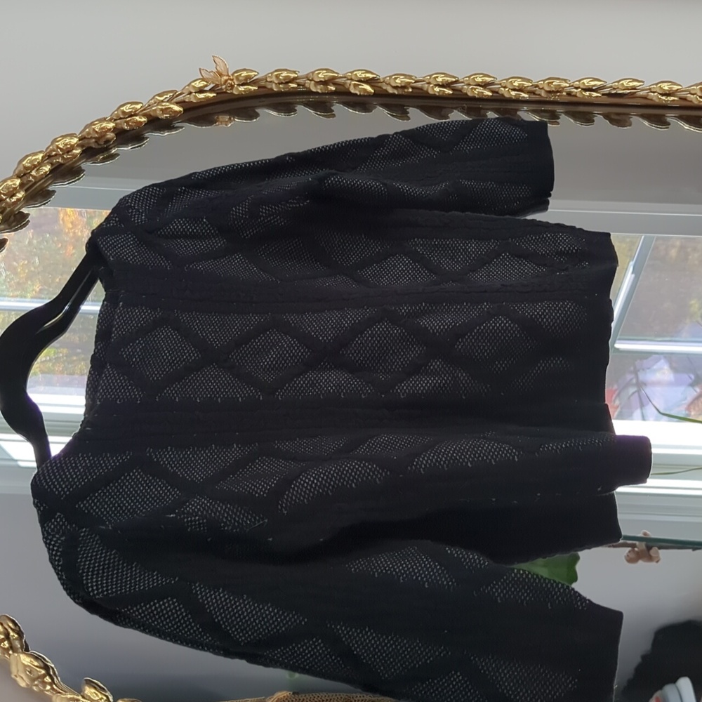 Worthington Black and Gray Patterned Sweater